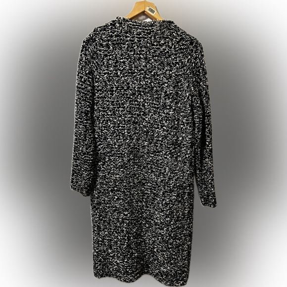 Zara Knit long open front cardigan sweater jacket frayed/fringed edges. Size M - Picture 6 of 15